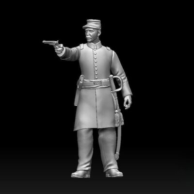 Union Officer Firing Gun