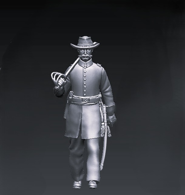 Union Officer Walking With Sword