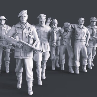 British soldiers and captured Germans - WW2 set