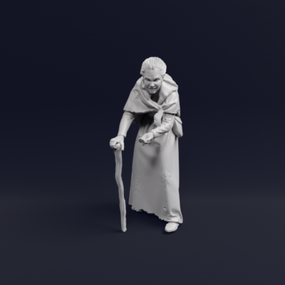 Medieval Beggar Old Woman