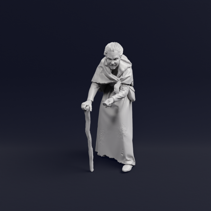 Medieval Beggar Old Woman