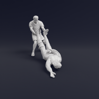 Roman New Worker Dragging Dead Gladiator