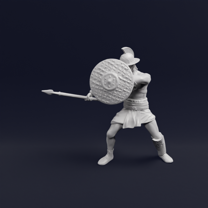 Roman gladiator hoplomachus