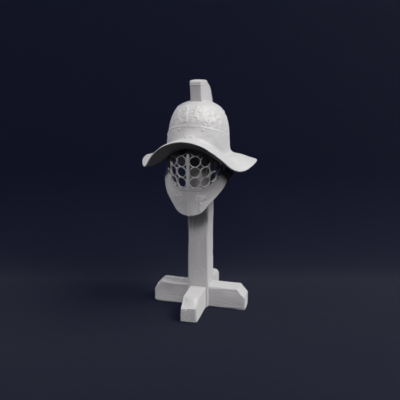 Roman helmet murmillo on stand