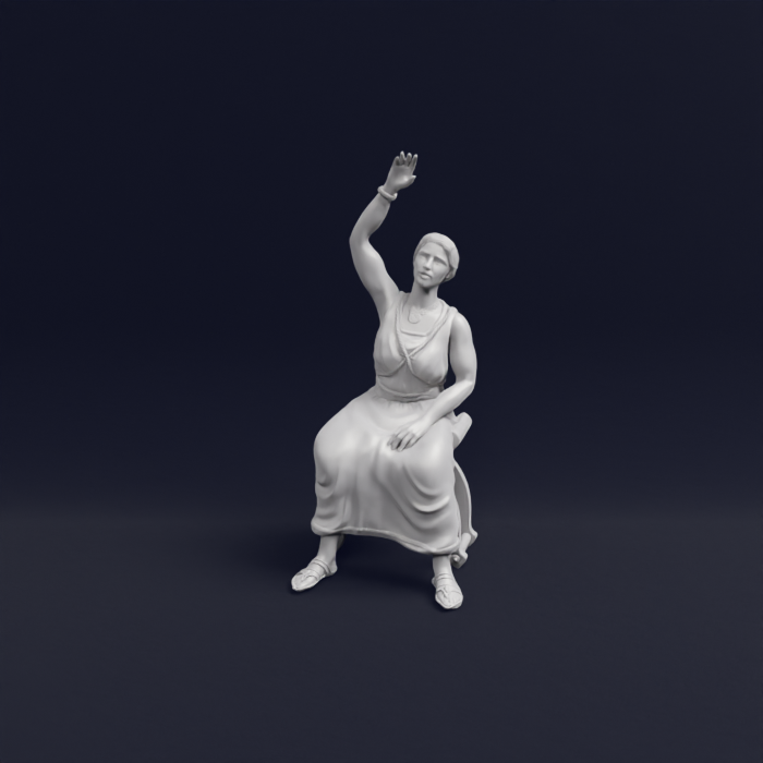 Roman woman spectator on chair